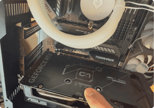 Install the graphics card (GPU)